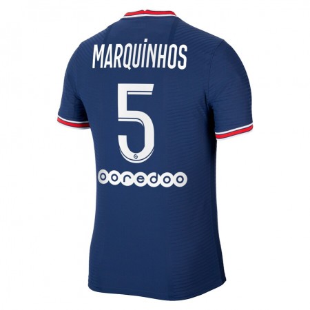 Billiga Fotbollströjor Paris Saint-Germain Marquinhos 5 Hemma tröja 2021/22 Kortärmad